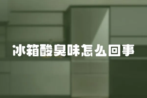 冰箱酸臭味怎么回事
