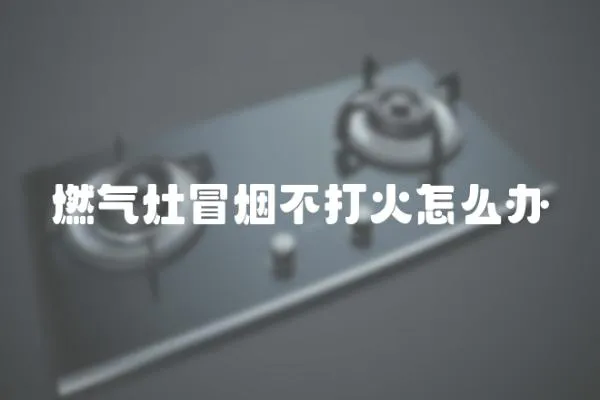 燃氣灶冒煙不打火怎么辦