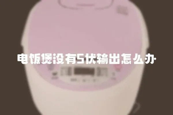 電飯煲沒有5伏輸出怎么辦