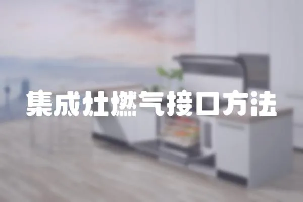 集成灶燃氣接口方法