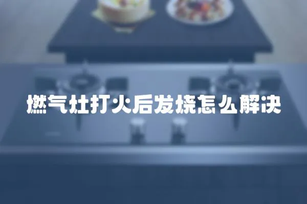 燃氣灶打火后發燒怎么解決