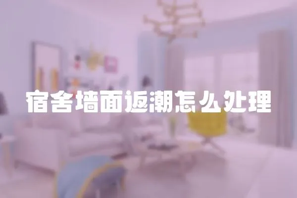 宿舍墻面返潮怎么處理