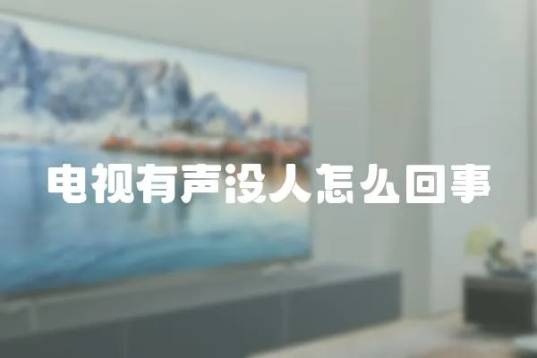 電視有聲沒人怎么回事
