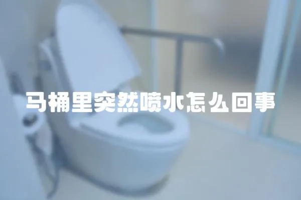 馬桶里突然噴水怎么回事