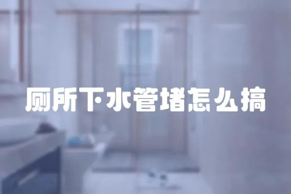 廁所下水管堵怎么搞