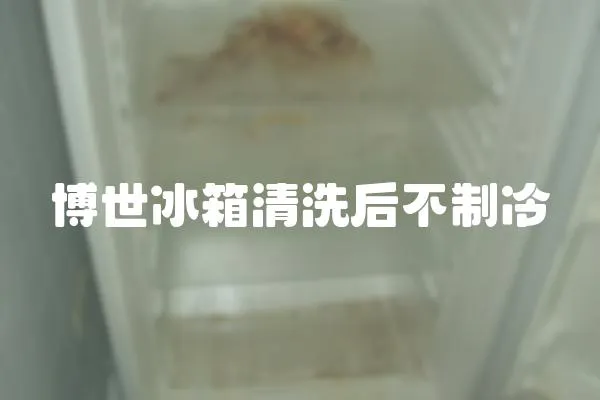 博世冰箱清洗后不制冷