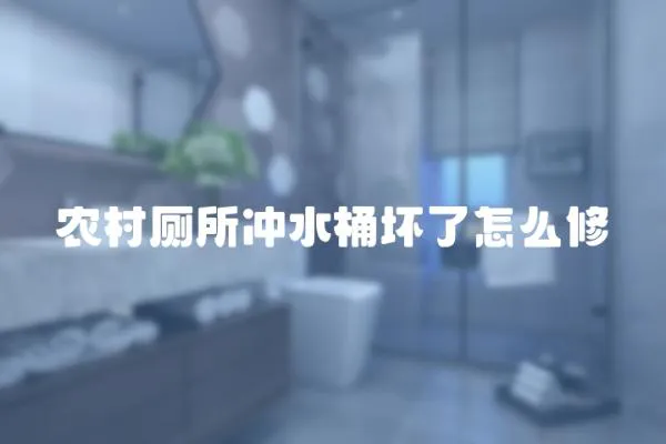 農(nóng)村廁所沖水桶壞了怎么修