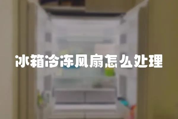 冰箱冷凍風扇怎么處理