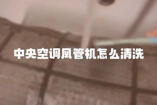中央空調(diào)風(fēng)管機(jī)怎么清洗