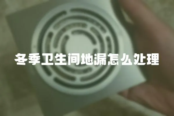 冬季衛生間地漏怎么處理