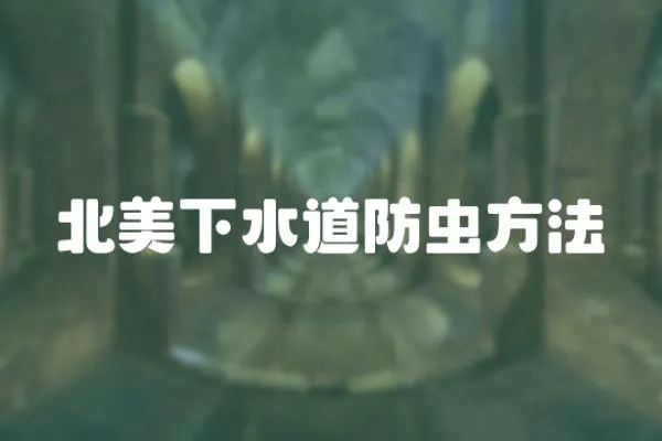 北美下水道防蟲方法