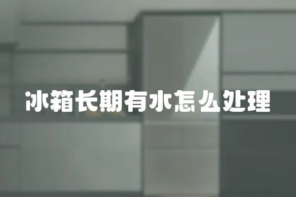 冰箱長期有水怎么處理