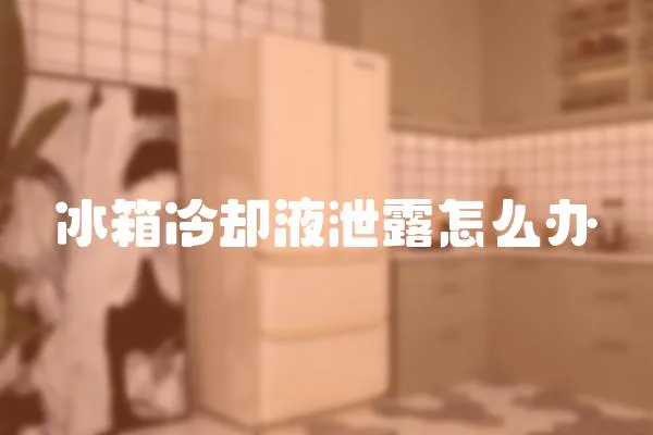 冰箱冷卻液泄露怎么辦