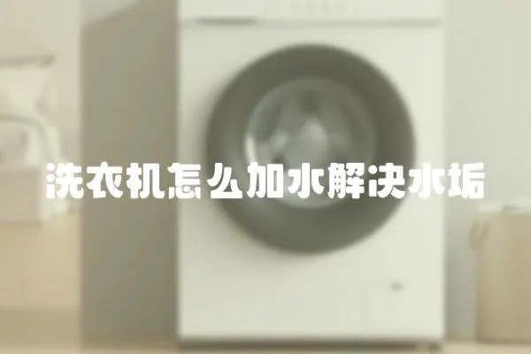洗衣機怎么加水解決水垢