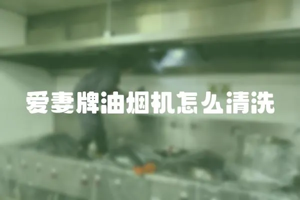 愛妻牌油煙機(jī)怎么清洗