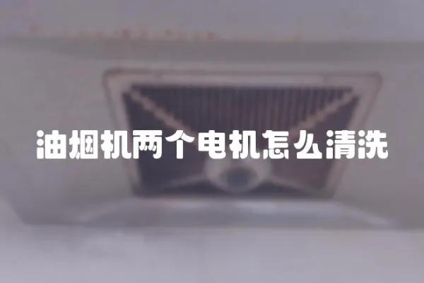 油煙機兩個電機怎么清洗