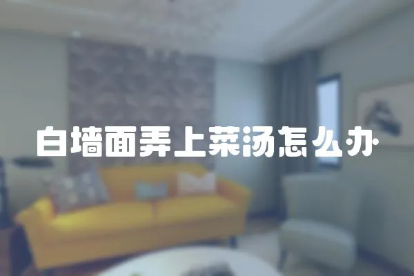 白墻面弄上菜湯怎么辦