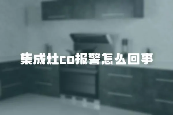 集成灶co報警怎么回事
