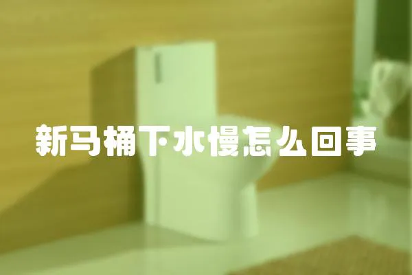 新馬桶下水慢怎么回事