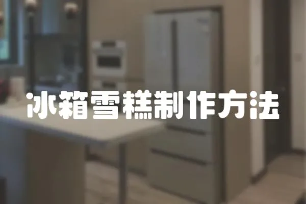 冰箱雪糕制作方法