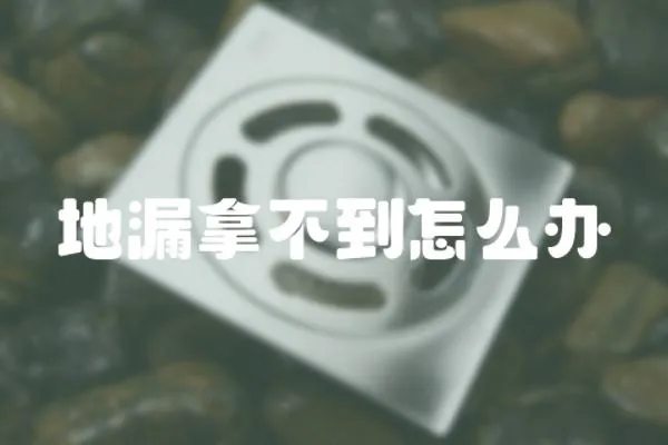 地漏拿不到怎么辦