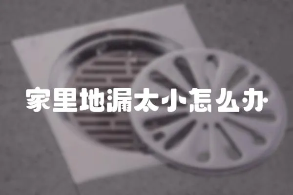 家里地漏太小怎么辦