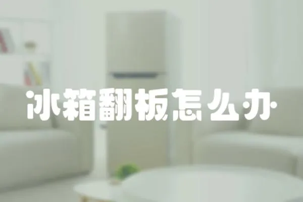 冰箱翻板怎么辦