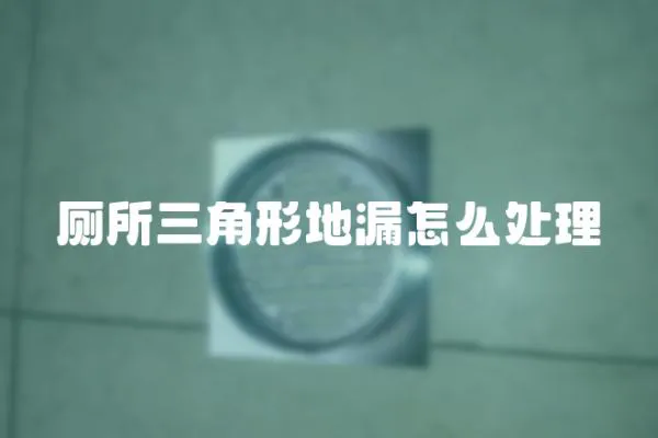 廁所三角形地漏怎么處理