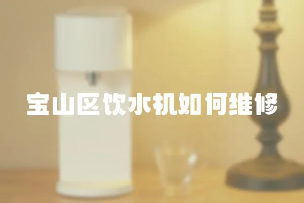 寶山區飲水機如何維修