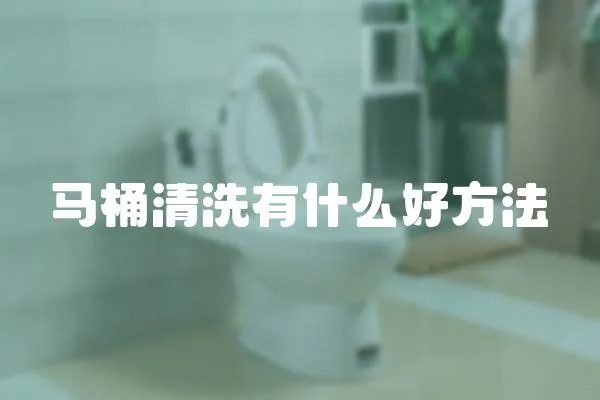馬桶清洗有什么好方法