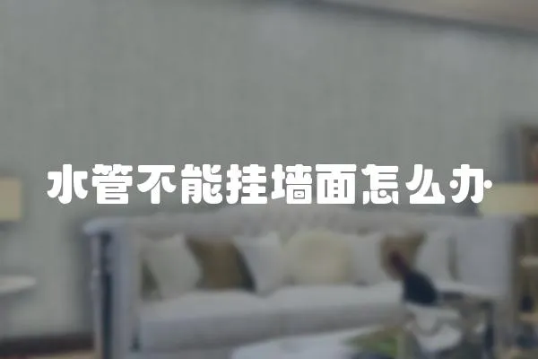 水管不能掛墻面怎么辦