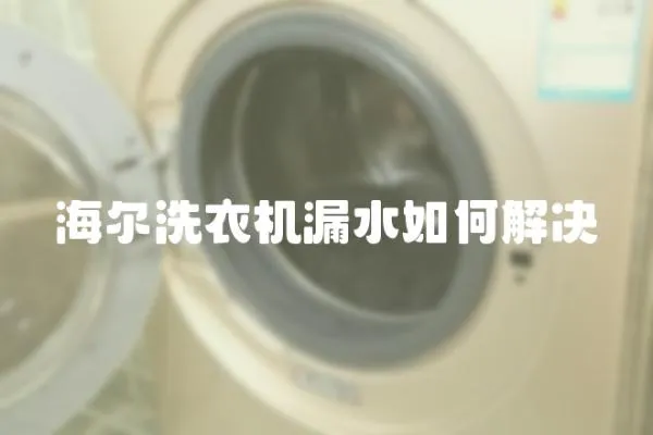 海爾洗衣機漏水如何解決