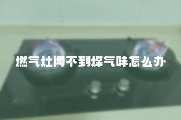 燃氣灶聞不到煤氣味怎么辦