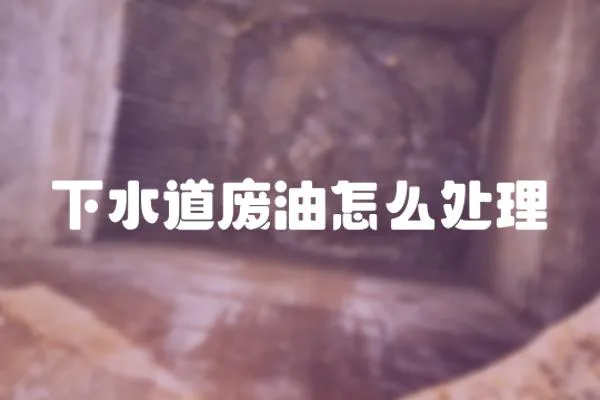 下水道廢油怎么處理