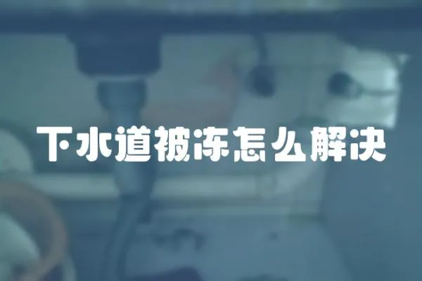 下水道被凍怎么解決