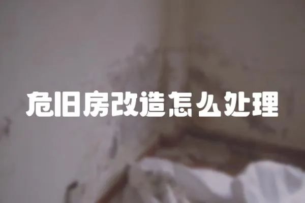 危舊房改造怎么處理