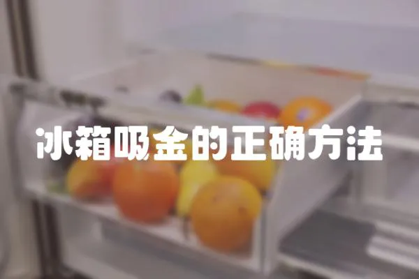 冰箱吸金的正確方法
