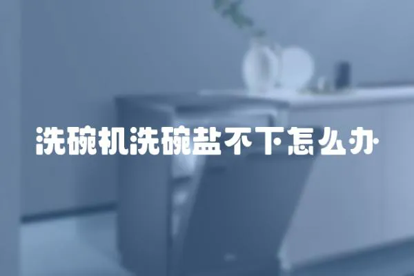 洗碗機洗碗鹽不下怎么辦