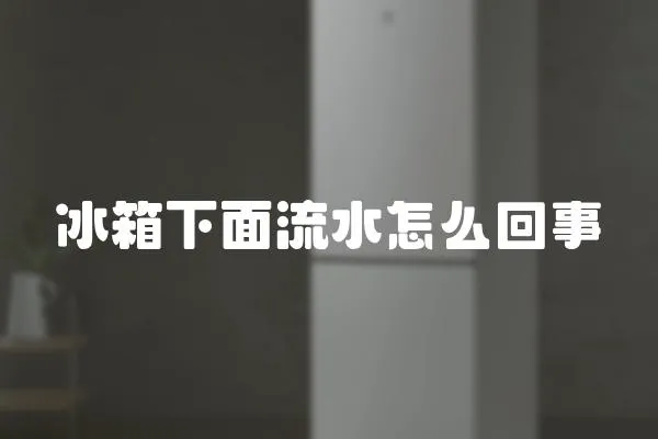 冰箱下面流水怎么回事