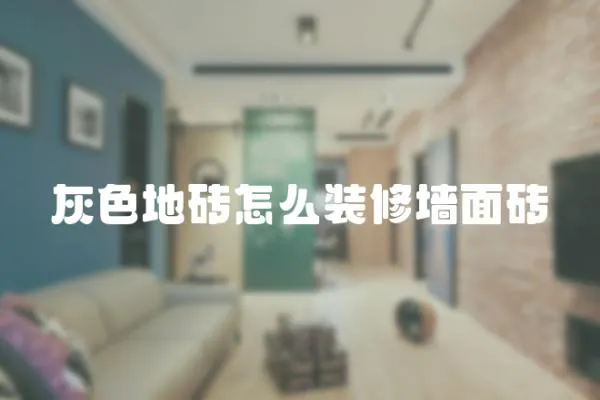 灰色地磚怎么裝修墻面磚