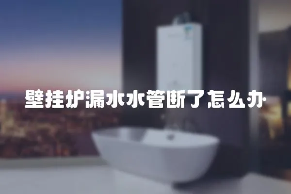 壁掛爐漏水水管斷了怎么辦