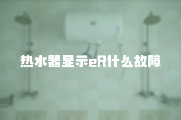 熱水器顯示eR什么故障