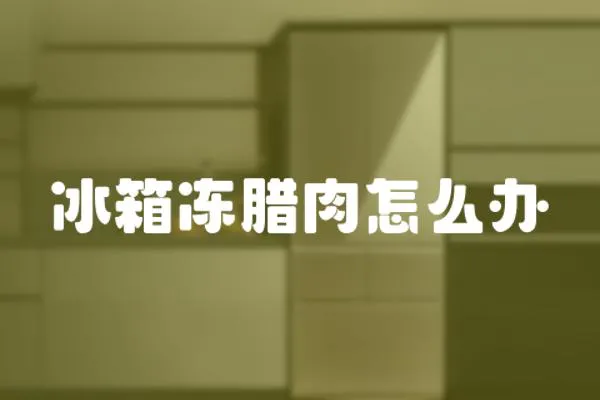 冰箱凍臘肉怎么辦