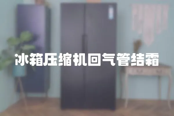 冰箱壓縮機(jī)回氣管結(jié)霜