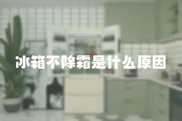 冰箱不除霜是什么原因