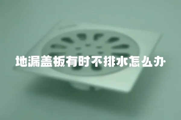 地漏蓋板有時不排水怎么辦