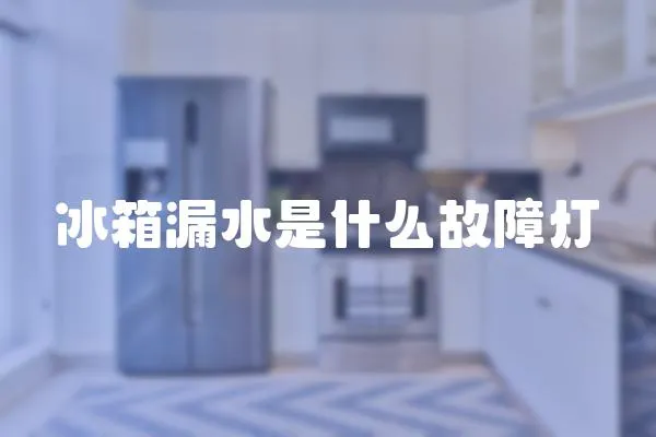 冰箱漏水是什么故障燈