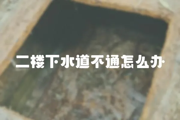 二樓下水道不通怎么辦