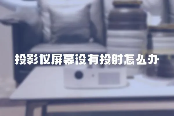 投影儀屏幕沒有投射怎么辦