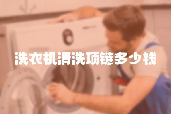 洗衣機(jī)清洗項(xiàng)鏈多少錢(qián)